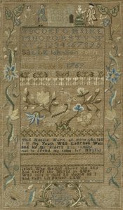 Örnekleyici, 1769 (keten üzerine ipek) by Sarah Johnson